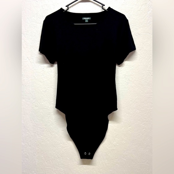 Wild Fable Bodysuit Stretch Ribbed Open Tie Back Size  - XL - Picture 1 of 9